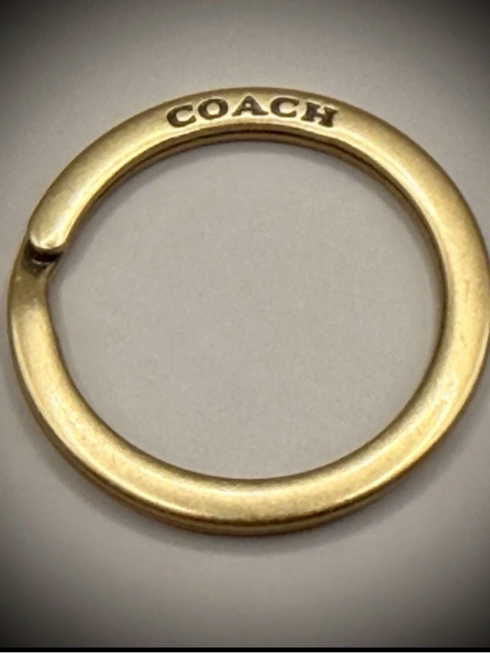 Genuine COACH Gold Tone Split Key Ring 1.25” Replacement Keychain